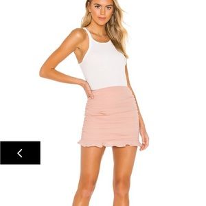 Superdown Sami Ruched Skirt Medium